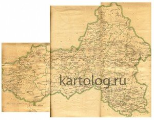 Карта Восьегонского уезда Вологодской губернии Карта Восьегонского уезда Вологодской губернии